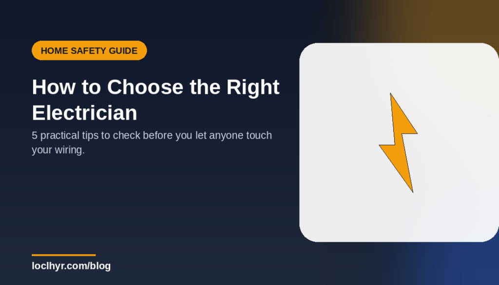 how to choose an electrician